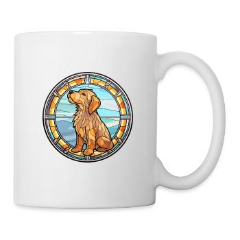 Griffon Fauve de Bretagne Hunderasse Glasmalerei - Tasse - Weiß - Rechts