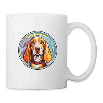 Estnischer Jagdhund Rasse Buntes Glas Bunt Wa - Tasse - Weiß - Rechts