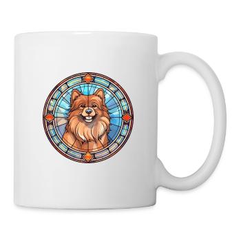 Eurasier Dog Breed Stained Glass Colorful Watercol - Mug - white - Right