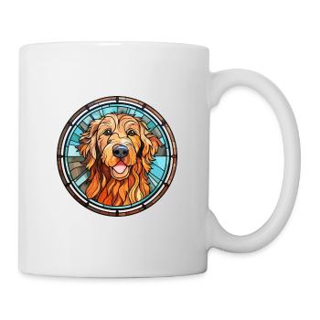 Fauve de Bretagne Hunderasse Buntglas Bunt - Tasse - Weiß - Rechts