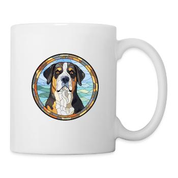 Grand Bouvier suisse race vitrail Col - Mug blanc - blanc - Droite