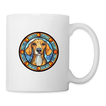 Jamthund Dog Breed Stained Glass Colorful Watercol - Mug - white - Right
