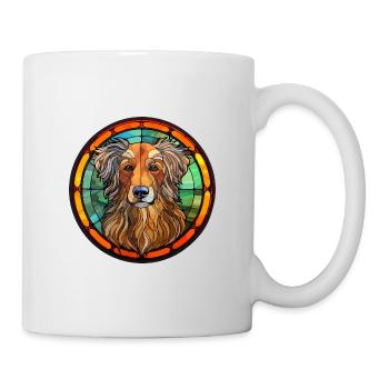 Kuchi Afghan Shepard chien race vitrail couleur - Mug blanc - blanc - Droite