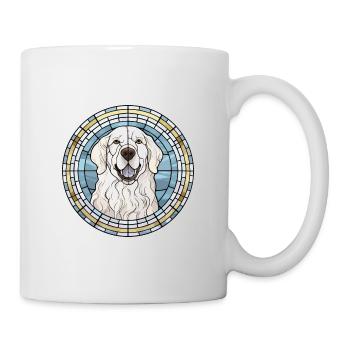 Hongrois Kuvasz chien race vitrail coloré - Mug blanc - blanc - Droite