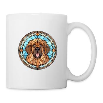 Leonberg chien race vitrail coloré waterc - Mug blanc - blanc - Droite