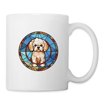 Maltipoo Dog Breed Stained Glass Colorful Watercol - Mug - white - Right