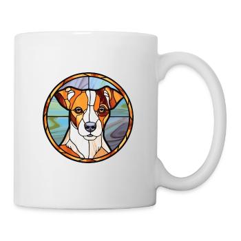 Jack Russell Terrier chien race vitrail couleur - Mug blanc - blanc - Droite