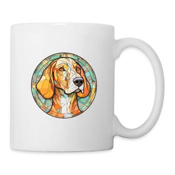 Litauische Jagdhunderasse Buntglas Bunt - Tasse - Weiß - Rechts