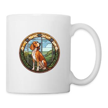 Majestätischer Baumhund Hunderasse Buntglasfarbe - Tasse - Weiß - Rechts