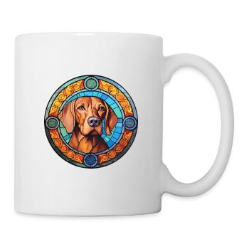 Kromfohrlander Dog Breed Stained Glass Colorful Wa - Mug - white - Right