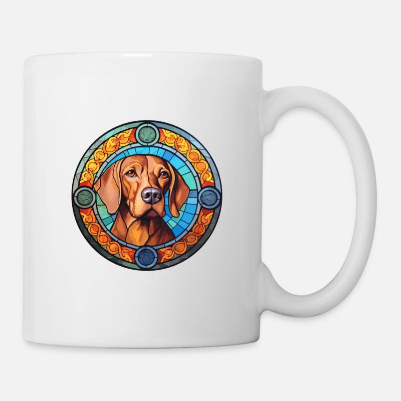 Kromfohrlander Hunderasse Buntes Glas Bunt Wa - Tasse - Weiß