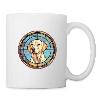 Labrador Dog Breed Stained Glass Colorful Watercol - Mug - white - Right