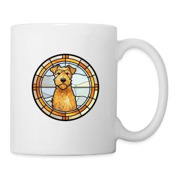 Lakeland Terrier chien race vitrail coloré - Mug blanc - blanc - Droite