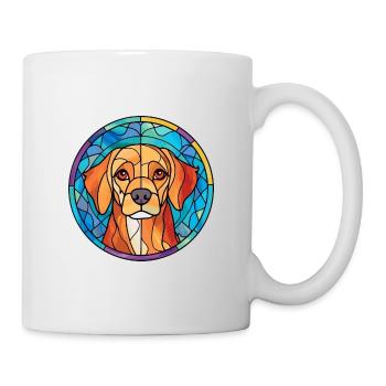 Lapinporokoira Dog Breed Stained Glass Colorful Wa - Mug - white - Right