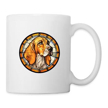 Léopard chien chien race vitrail coloré Wat - Mug blanc - blanc - Droite