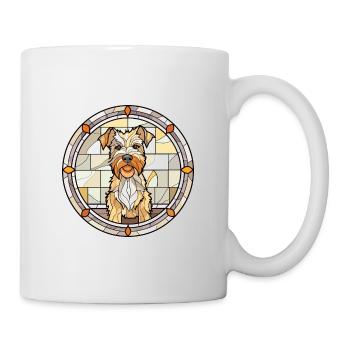 Lucas Terrier chien race vitrail coloré Wat - Mug blanc - blanc - Droite