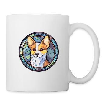 Lundehund Chien Race Vitrail Coloré Waterco - Mug blanc - blanc - Droite