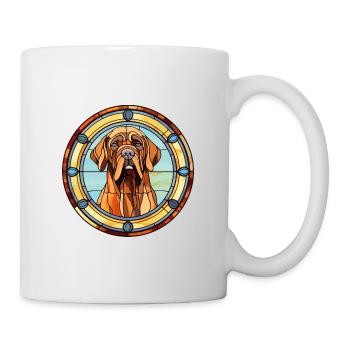 Mallorca Mastiff chien race vitrail coloré - Mug blanc - blanc - Droite