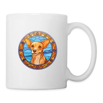 Majorque Ratter chien race vitrail coloré Wa - Mug blanc - blanc - Droite
