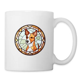 Miniatur Foxterrier Hunderasse Buntglas Colo - Tasse - Weiß - Rechts