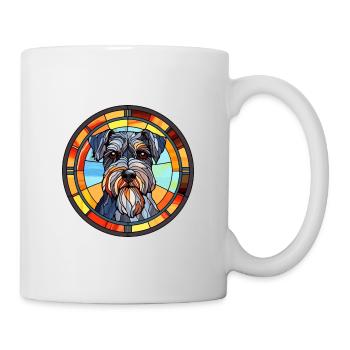Mittelschnauze Dog Breed Stained Glass Colorful Wa - Mug - white - Right