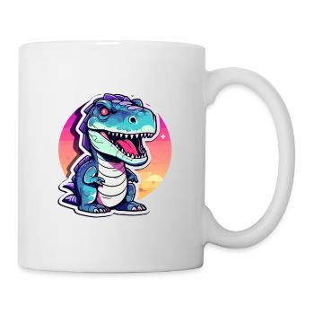 Tyrannosaurus Rex Dinosaure Illustration - Mug blanc - blanc - Droite