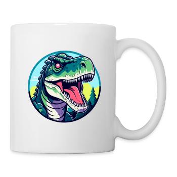 Tyrannosaurus Rex Dinosaure Illustration - Mug blanc - blanc - Droite
