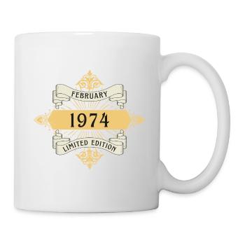 Février 1974 anniversaire édition limitée - Mug blanc - blanc - Droite