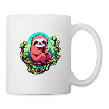 Dessin paresseux - Mug blanc - blanc - Droite