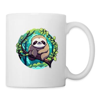 Dessin paresseux - Mug blanc - blanc - Droite