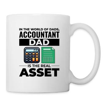 Buchhalter Papa Buchhaltung Finanzen Finanzen Lustig - Tasse - Weiß - Rechts