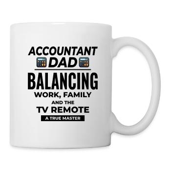 Buchhalter Papa Buchhaltung Finanzen Finanzen Lustig - Tasse - Weiß - Rechts