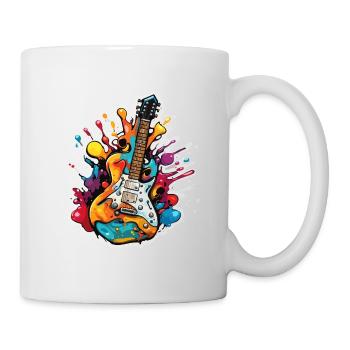Rock n roll / Guitare / Musique / Instrument - Mug blanc - blanc - Droite
