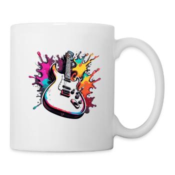 Rock n roll / Guitare / Musique / Instrument - Mug blanc - blanc - Droite