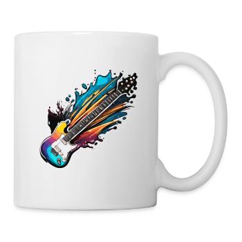 Rock n roll / Guitare / Musique / Instrument - Mug blanc - blanc - Droite