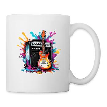 Rock n roll / Guitar / Music / Instrument - Mug - white - Right