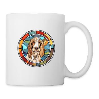 Petit Basset Griffon Vendeen Dog Breed Stained Gla - Mug - white - Right