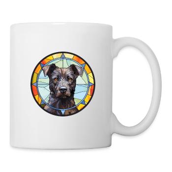 Patterdale Terrier Dog Breed Stained Glass Colorfu - Mug - white - Right