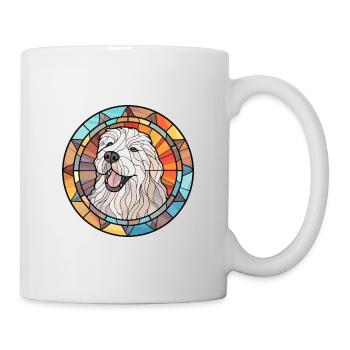 Polish Sheepdog Dog Breed Stained Glass Colo - Mug - white - Right
