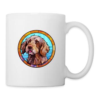 Pudelpointer Hunderasse Buntes Glas Buntes Wate - Tasse - Weiß - Rechts