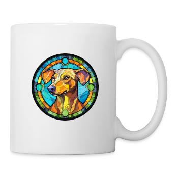 Ratonero Murciano chien race vitrail coloré - Mug blanc - blanc - Droite