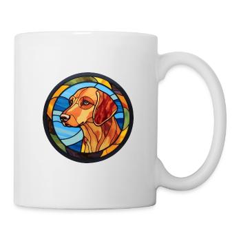 New Zealand Huntaway Dog Breed Stained Glass Color - Mug - white - Right