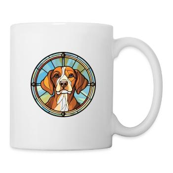 Nouvelle-Zélande chien race vitrail coloré eau - Mug blanc - blanc - Droite
