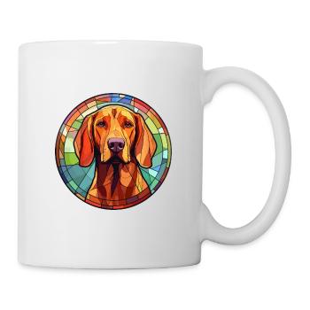 Redbone Coonhound chien race vitrail coloré - Mug blanc - blanc - Droite