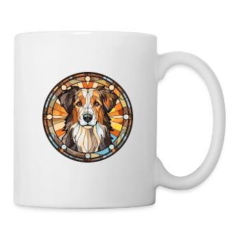 Nordamerikanische Schäferhundrasse Buntglas Co - Tasse - Weiß - Rechts