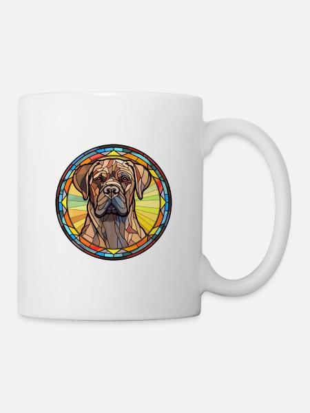 Perro de Presa Canario Hunderasse Buntglas Col - Tasse - Weiß