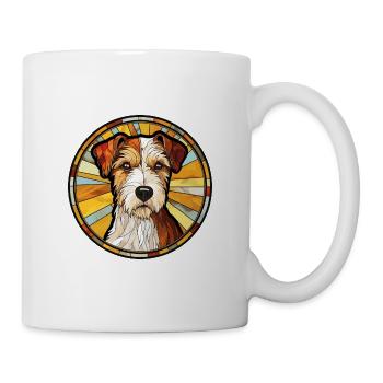 Parson Russell Terrier Hunderasse Buntglas Col - Tasse - Weiß - Rechts
