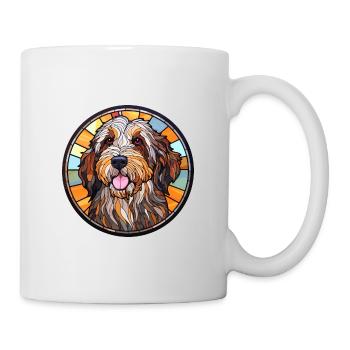 Picardie Schäferhund Hunderasse Buntglas Bunt - Tasse - Weiß - Rechts