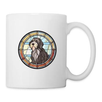 Portugiesischer Schäferhund Hunderasse Buntglasfarbe - Tasse - Weiß - Rechts