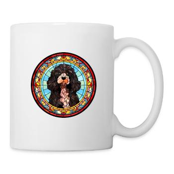 Portuguese Water Dog Breed Stained Glass Colorful - Mug - white - Right